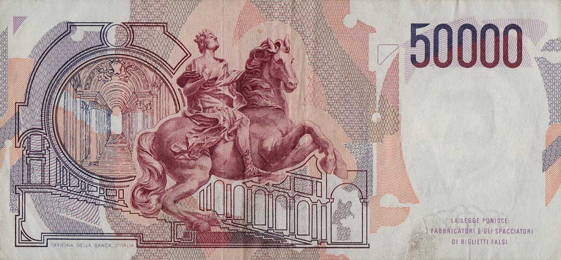 Back of Italy p113c: 50000 Lire from 1992