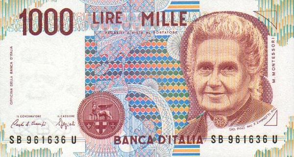 Front of Italy p114a: 1000 Lire from 1990