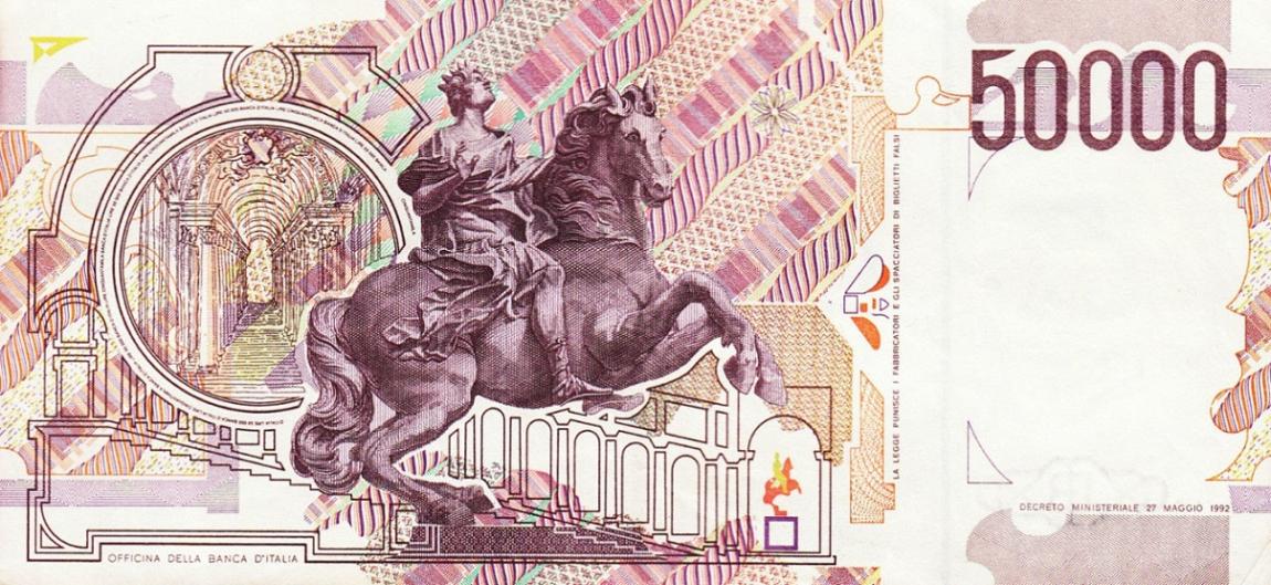 Back of Italy p116a: 50000 Lire from 1992