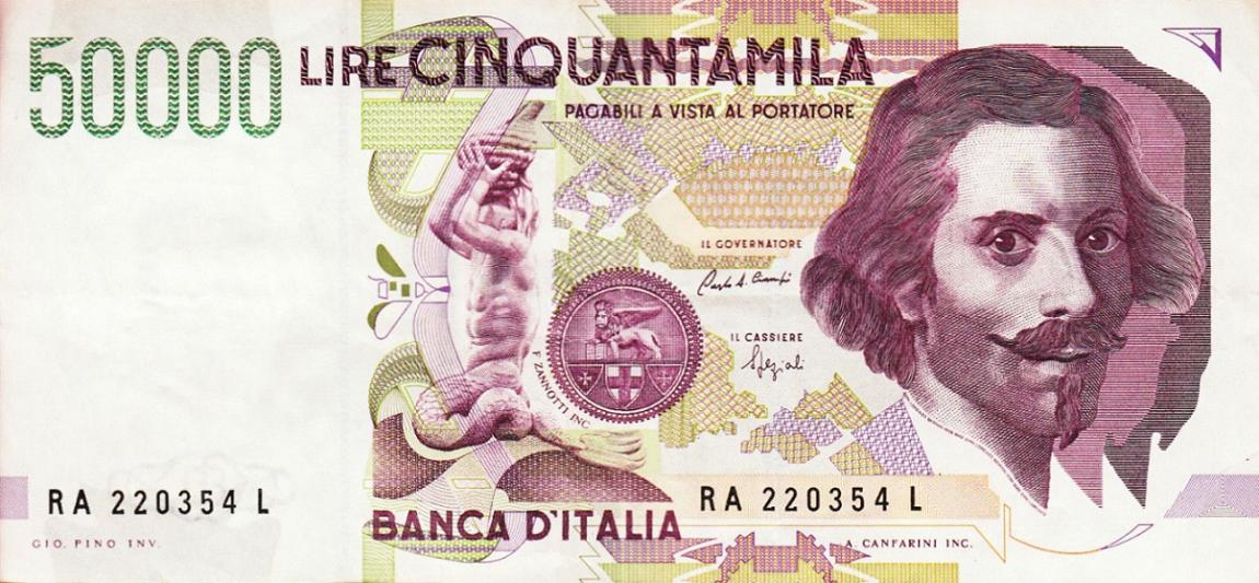 Front of Italy p116a: 50000 Lire from 1992