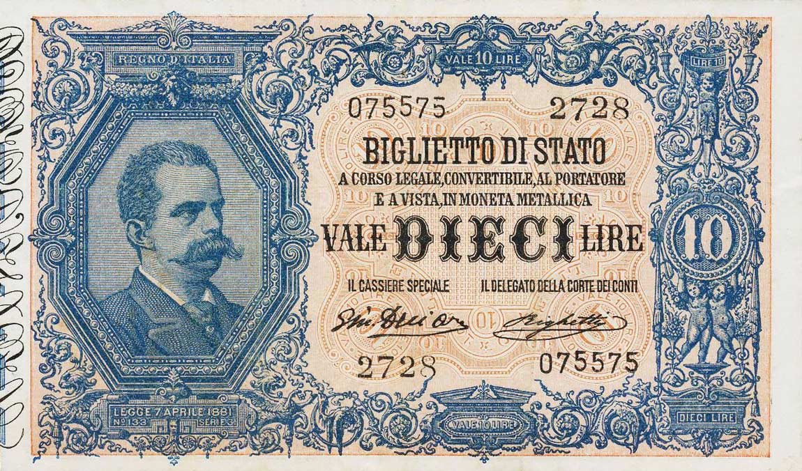Front of Italy p20f: 10 Lire from 1915