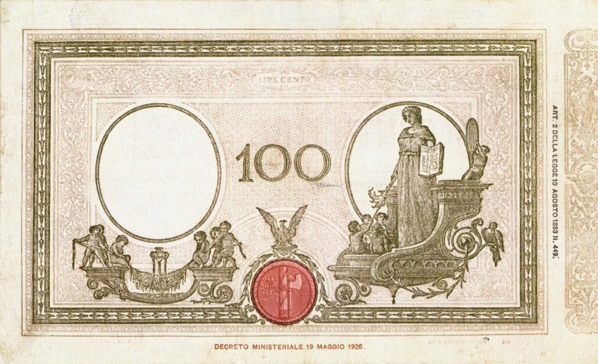 Back of Italy p48b: 100 Lire from 1930