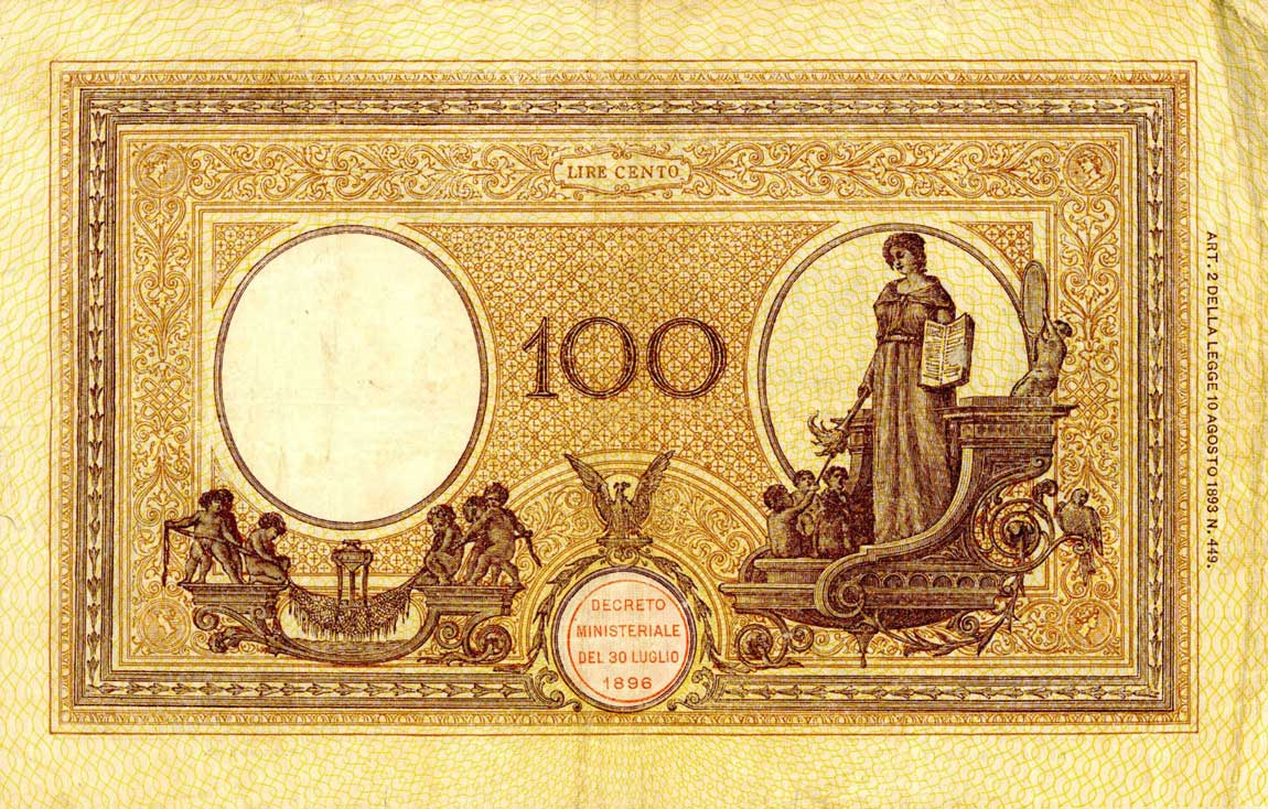 Back of Italy p49: 100 Lire from 1926