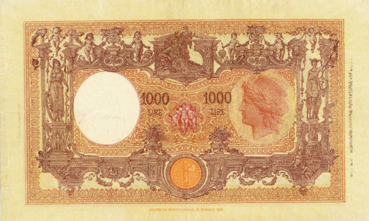 Back of Italy p62: 1000 Lire from 1942