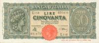 Gallery image for Italy p74a: 50 Lire from 1944