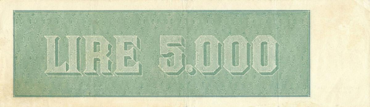 Back of Italy p78a: 5000 Lire from 1945