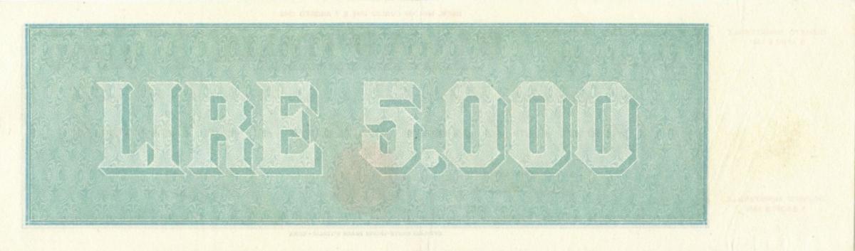 Back of Italy p78b: 5000 Lire from 1947