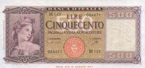 Gallery image for Italy p80b: 500 Lire