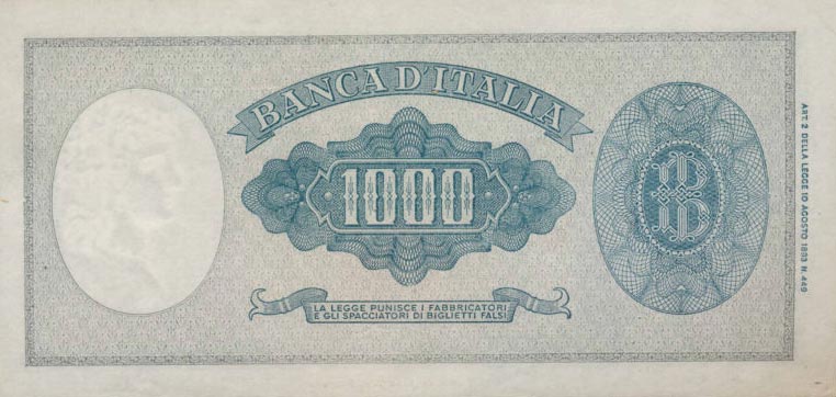 Back of Italy p83: 1000 Lire from 1947