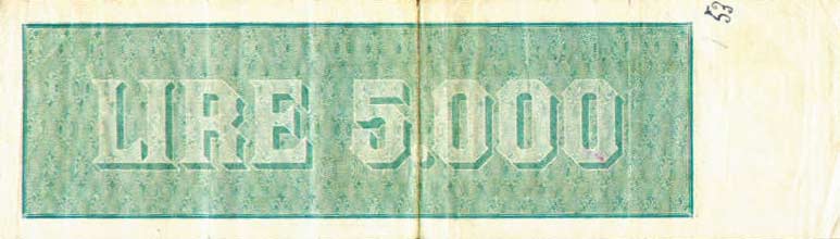 Back of Italy p86b: 5000 Lire from 1949