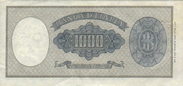 Back of Italy p88c: 1000 Lire from 1959