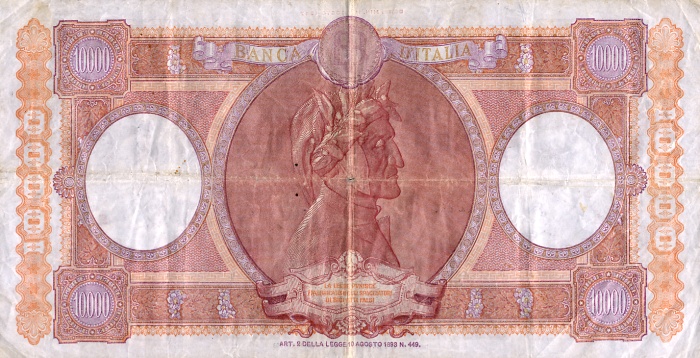 Back of Italy p89d: 10000 Lire from 1962