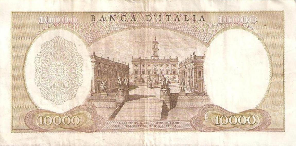 Back of Italy p97d: 10000 Lire from 1968