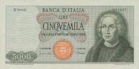 p98b from Italy: 5000 Lire from 1968