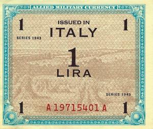 pM10b from Italy: 1 Lira from 1943