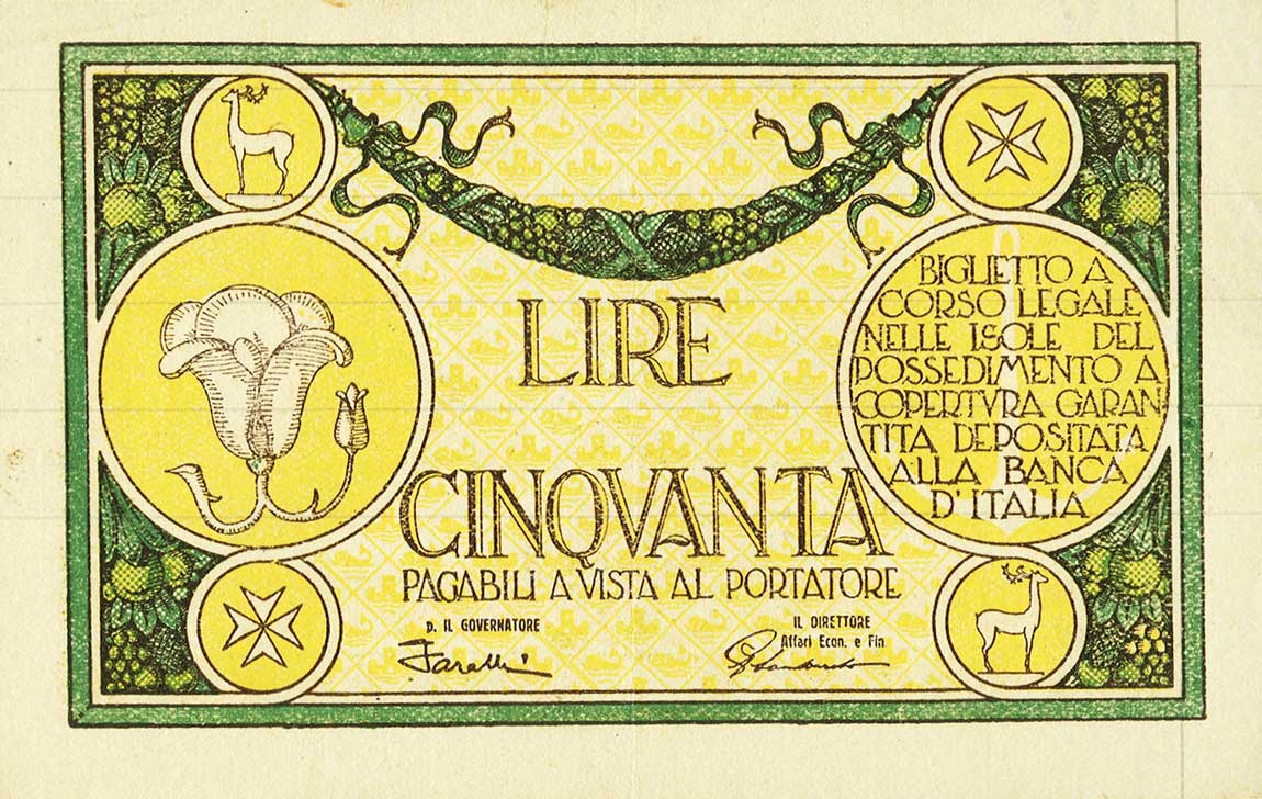 Back of Italy pM24: 50 Lire from 1944