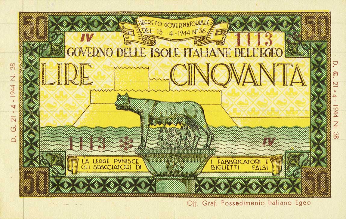 Front of Italy pM24: 50 Lire from 1944