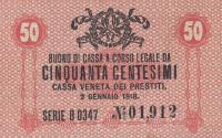 pM3 from Italy: 50 Centesimos from 1918
