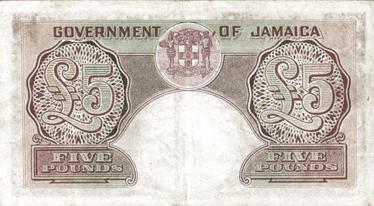 Back of Jamaica p42: 5 Pounds from 1942