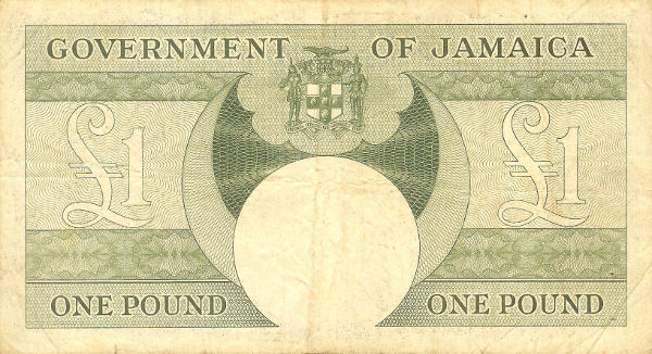 Back of Jamaica p47: 1 Pound from 1960