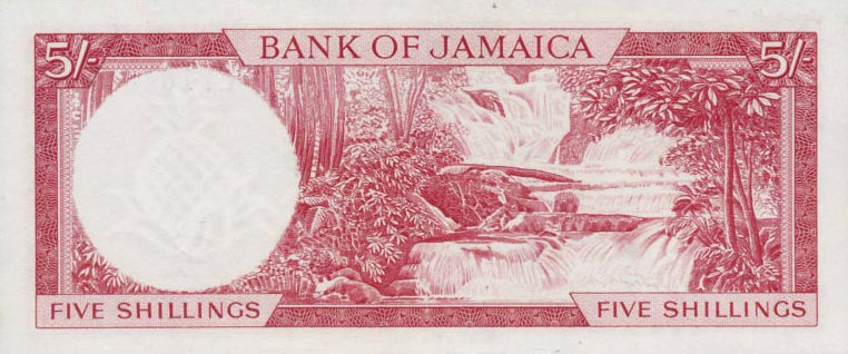 Back of Jamaica p51Ab: 5 Shillings from 1964