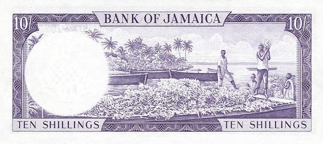 Back of Jamaica p51Be: 10 Shillings from 1964