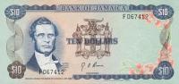 p57a from Jamaica: 10 Dollars from 1970