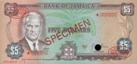 Gallery image for Jamaica p61s: 5 Dollars