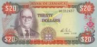 p68c from Jamaica: 20 Dollars from 1983