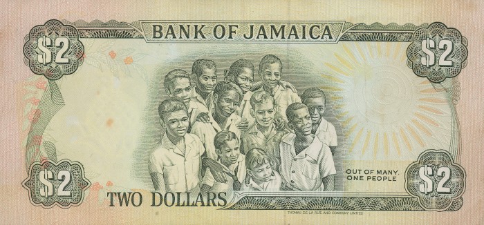 Back of Jamaica p69d: 2 Dollars from 1990