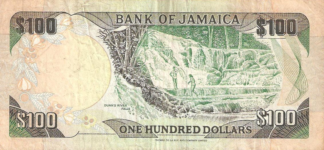 Back of Jamaica p74: 100 Dollars from 1986