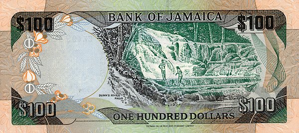 Back of Jamaica p76a: 100 Dollars from 1994
