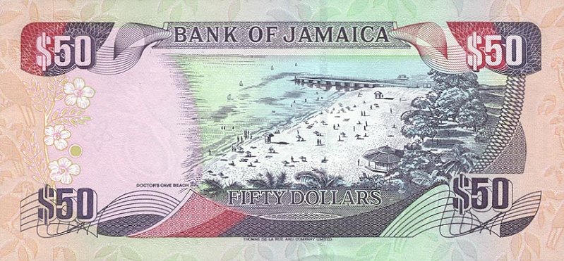 Back of Jamaica p79a: 50 Dollars from 2000