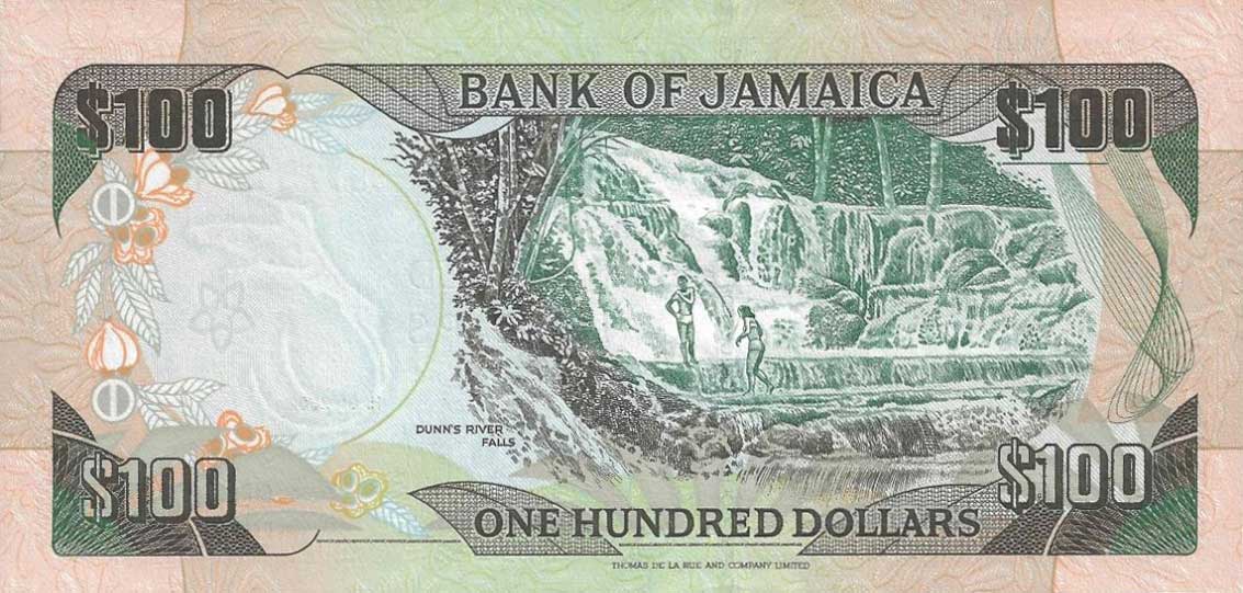 Back of Jamaica p80b: 100 Dollars from 2002