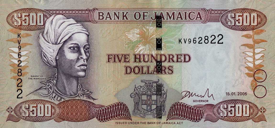 RealBanknotes.com > Jamaica p85c: 500 Dollars from 2005