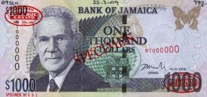 Gallery image for Jamaica p86s: 1000 Dollars