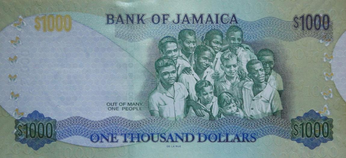 Back of Jamaica p92: 1000 Dollars from 2012