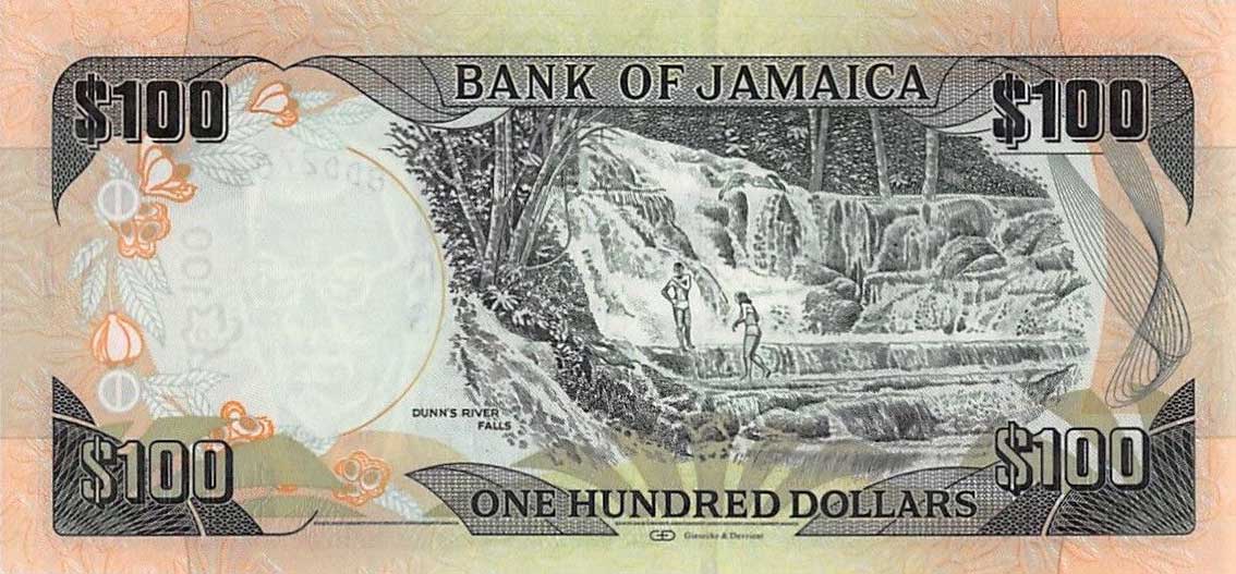 Back of Jamaica p95c: 100 Dollars from 2016