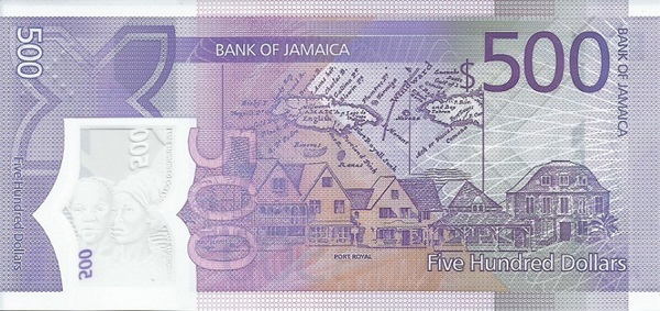 Back of Jamaica p98: 500 Dollars from 2022