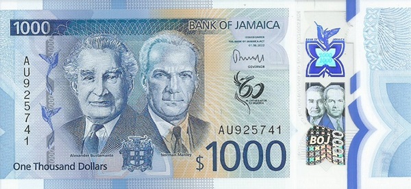 Front of Jamaica p99: 1000 Dollars from 2022