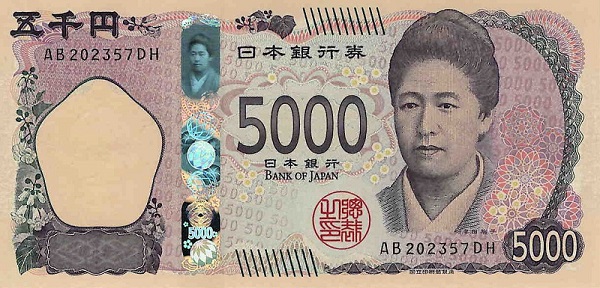 Front of Japan p108: 5000 Yen from 2024