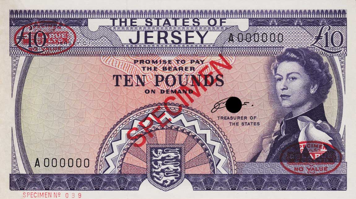 Front of Jersey p10s: 10 Pounds from 1972
