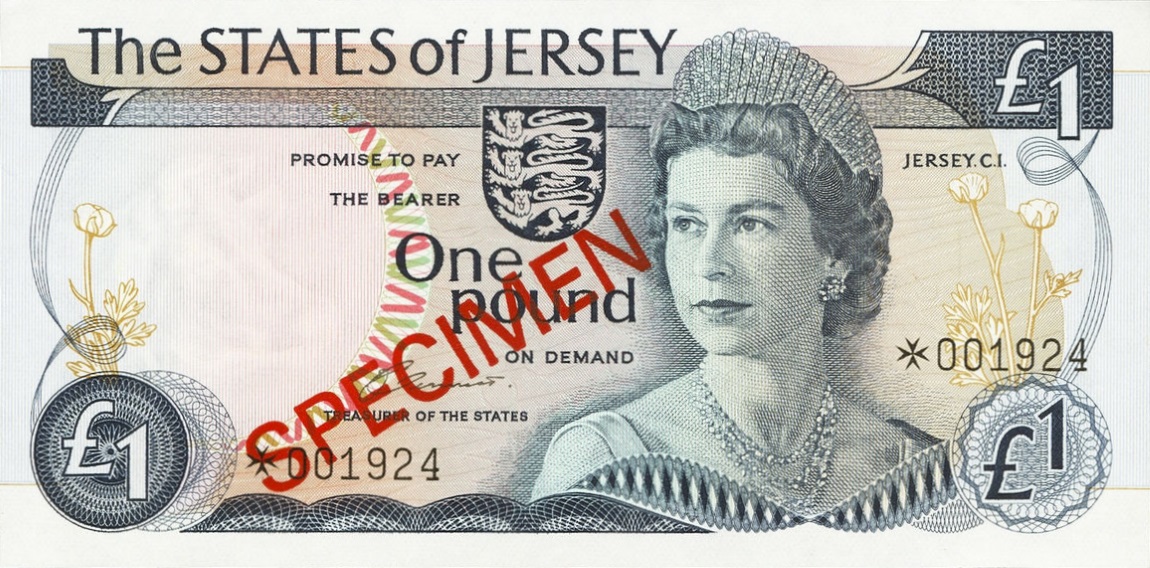 Front of Jersey p11s: 1 Pound from 1976