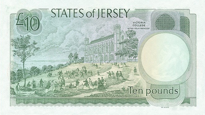 Back of Jersey p13b: 10 Pounds from 1976