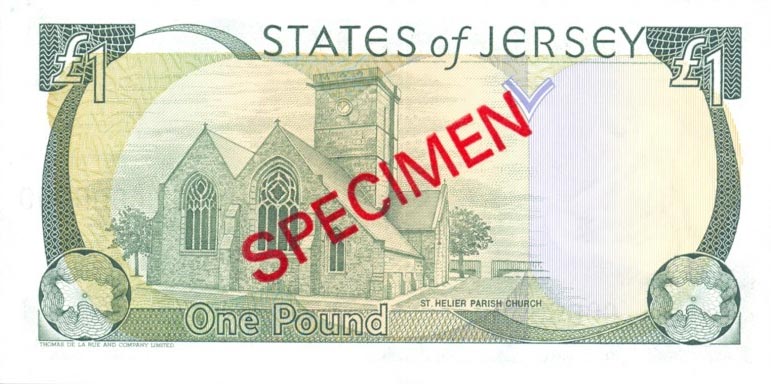 Back of Jersey p15s: 1 Pound from 1989