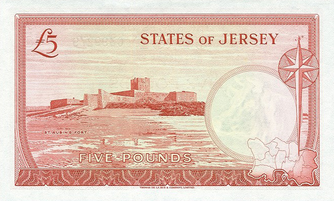 Back of Jersey p9b: 5 Pounds from 1963