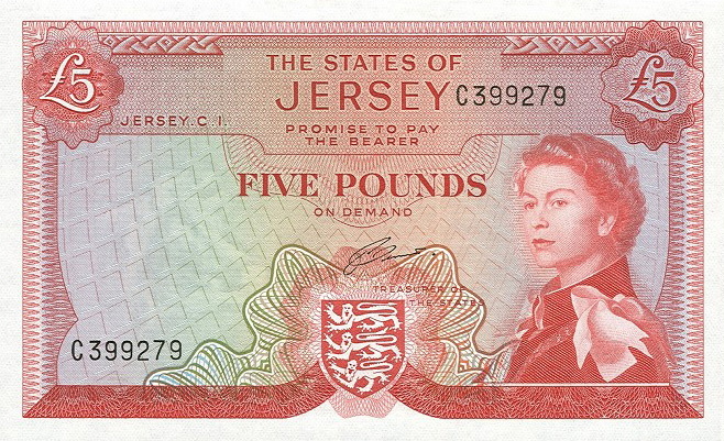 Front of Jersey p9b: 5 Pounds from 1963