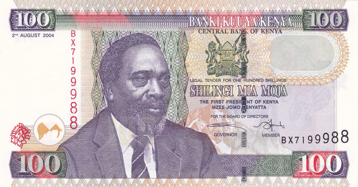 RealBanknotes Kenya P42b 100 Shillings From 2004