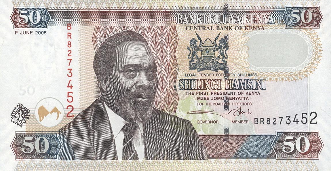 Front of Kenya p47a: 50 Shillings from 2005