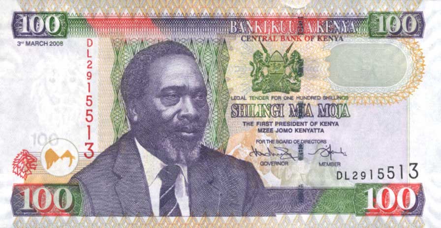 Front of Kenya p48c: 100 Shillings from 2008